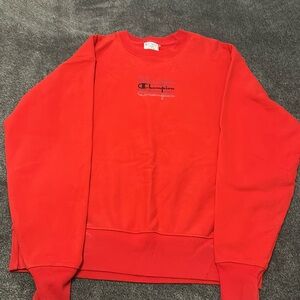 Red champion sweatshirt ~ size large